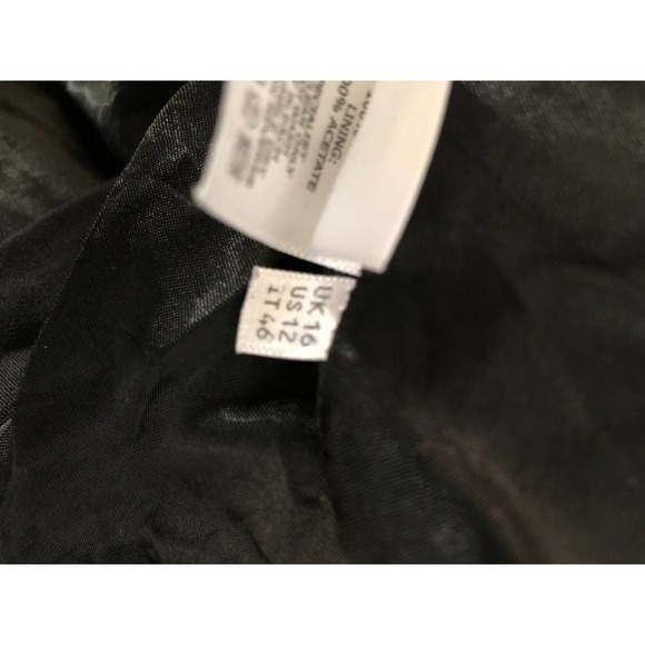 Osman Spencer Jacket Wool Tie Front Black 12 - Picture 7 of 9